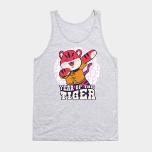 Chinese New Year 2022 Funny Dabbing Tiger Tank Top